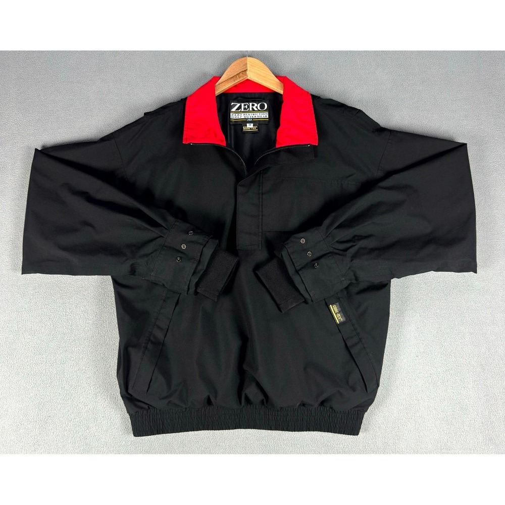 Zero Restriction Pullover Jacket Mens Medium‎ Black GoreTex Performance Golf